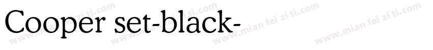Cooper set-black字体转换
